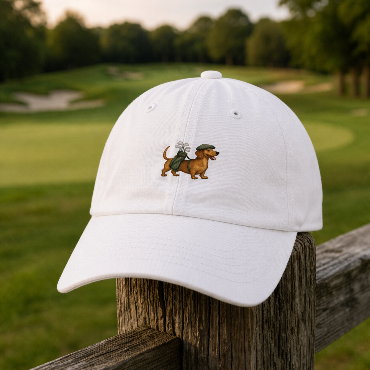 Dachshund Golf Cap For Golfer, Wiener Dog Golf Hat, Golf Gift For Men