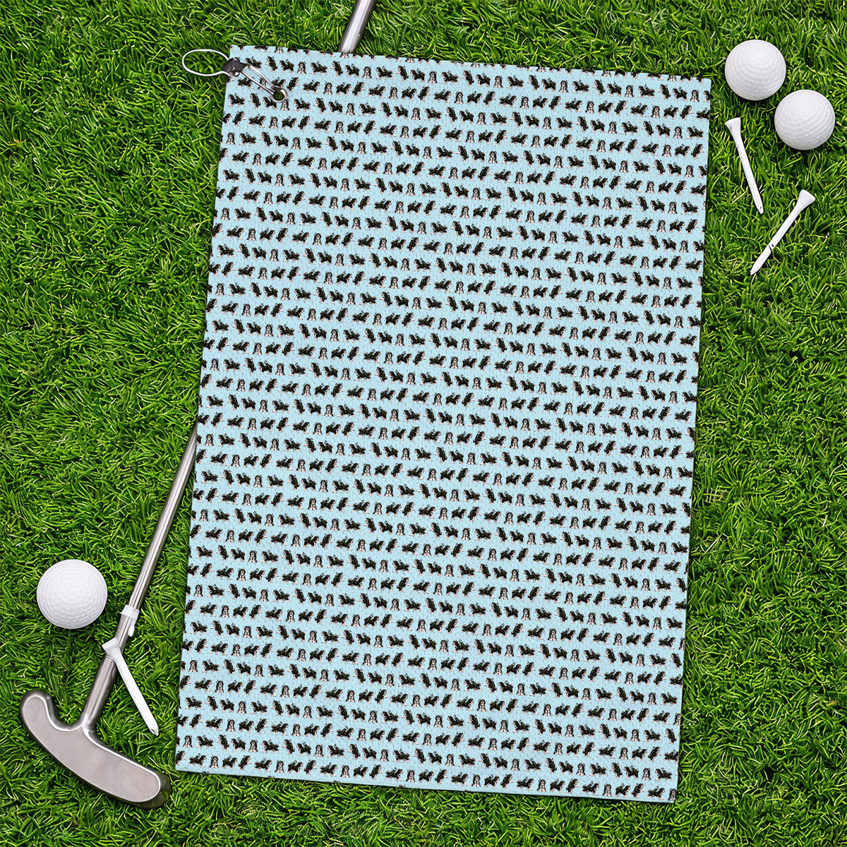 Havanese Pattern Golf Towels, Funny Havanese Golf Towel, Golf Gift for Golfers