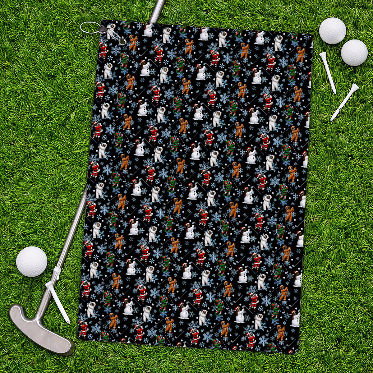 Boxer Christmas Pattern Golf Polos, Funny Holiday Boxer Golfer Shirt, Christmas Golf Gift for Dog Lovers