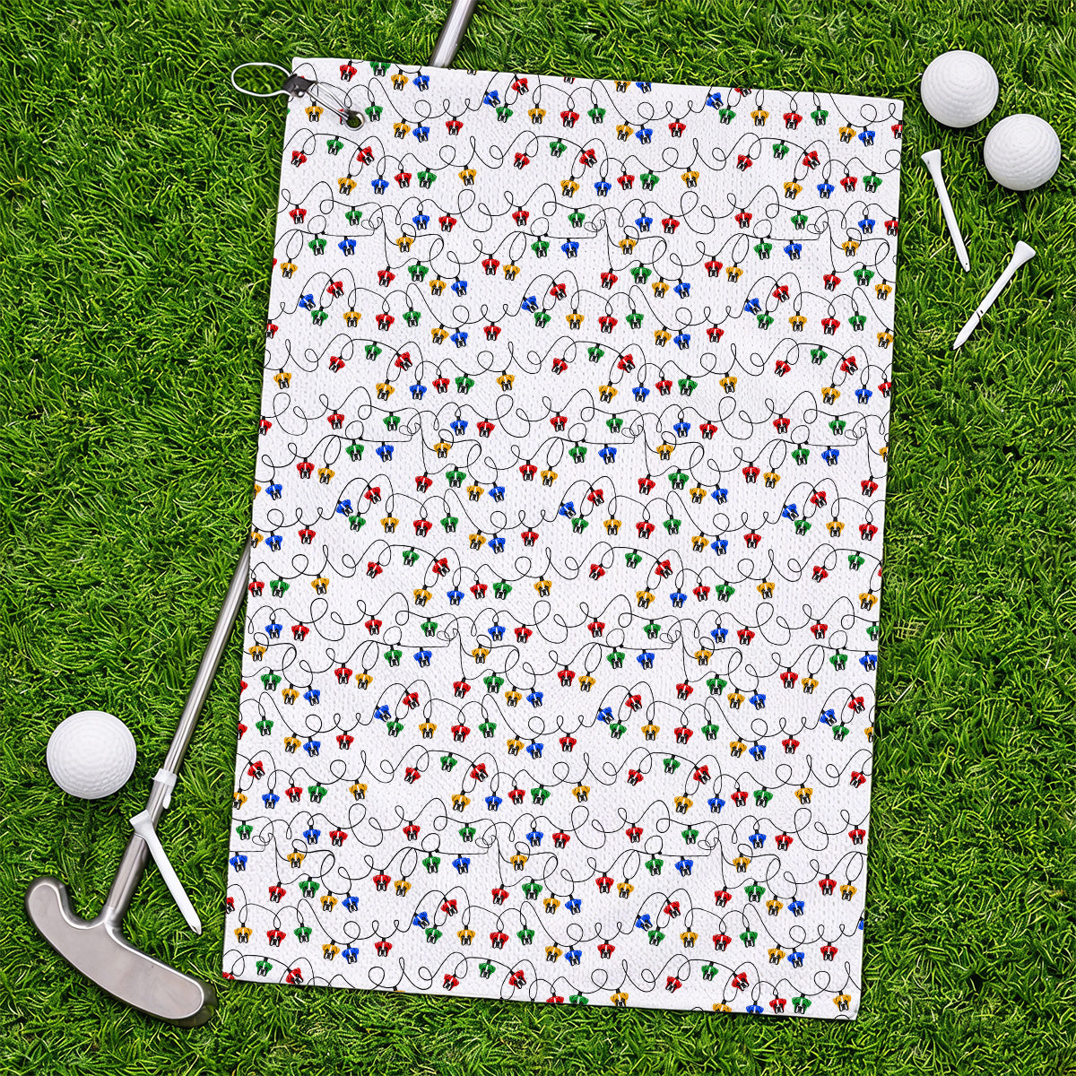 Boxer Dog Golf Towels, Colorful Boxer Pattern Golf Towel, Funny Dog Lover Golf Gift