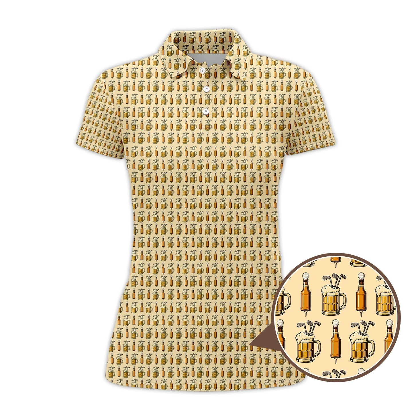 Beer Golf Shirt For Golfer, Pattern Golf Shirt, Funny Golf Shirt For Men, Crazy Golf Shirt