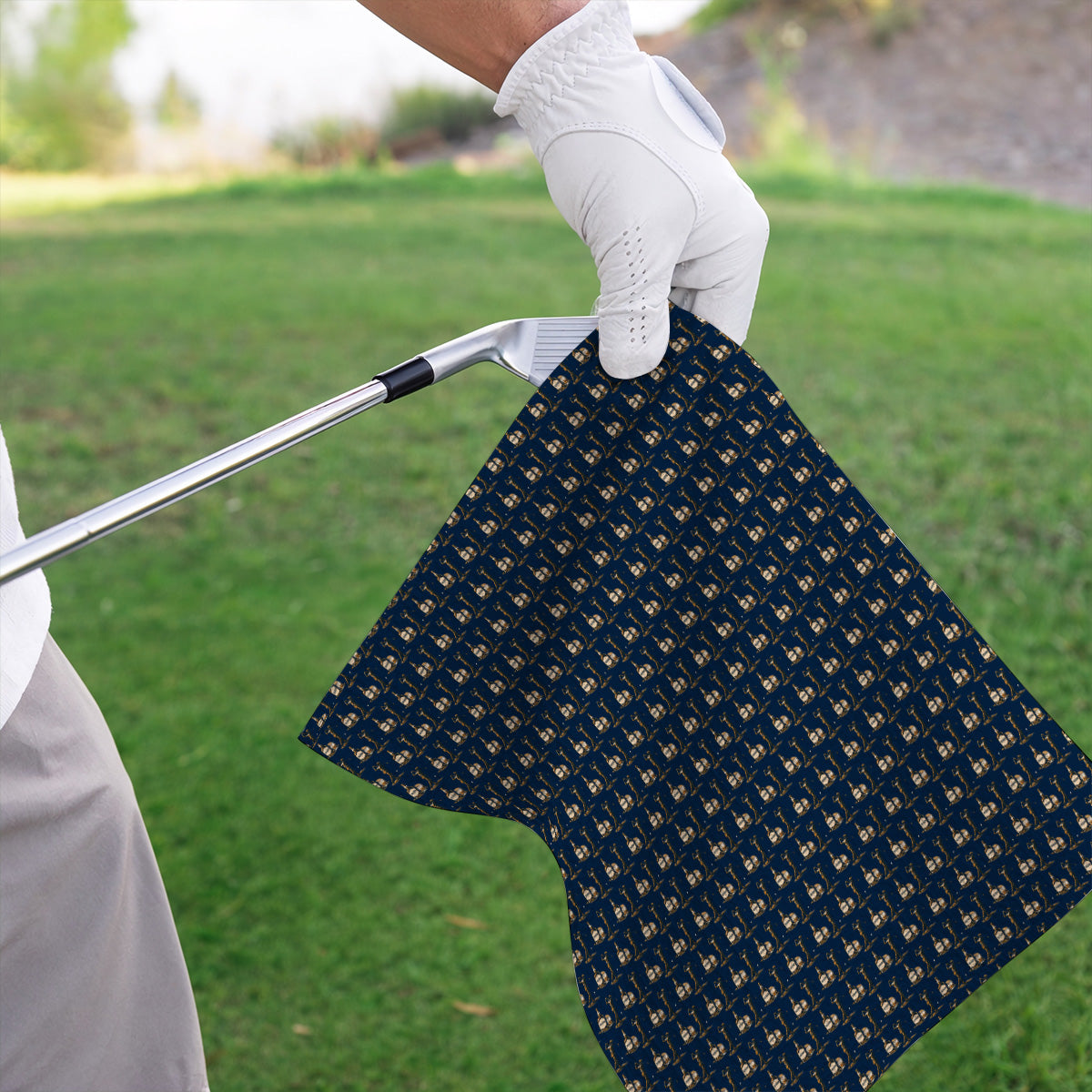 Bourbon Golf Towels, Whiskey Lover Golf Pattern Towel, Funny Golf Gift For Golfer