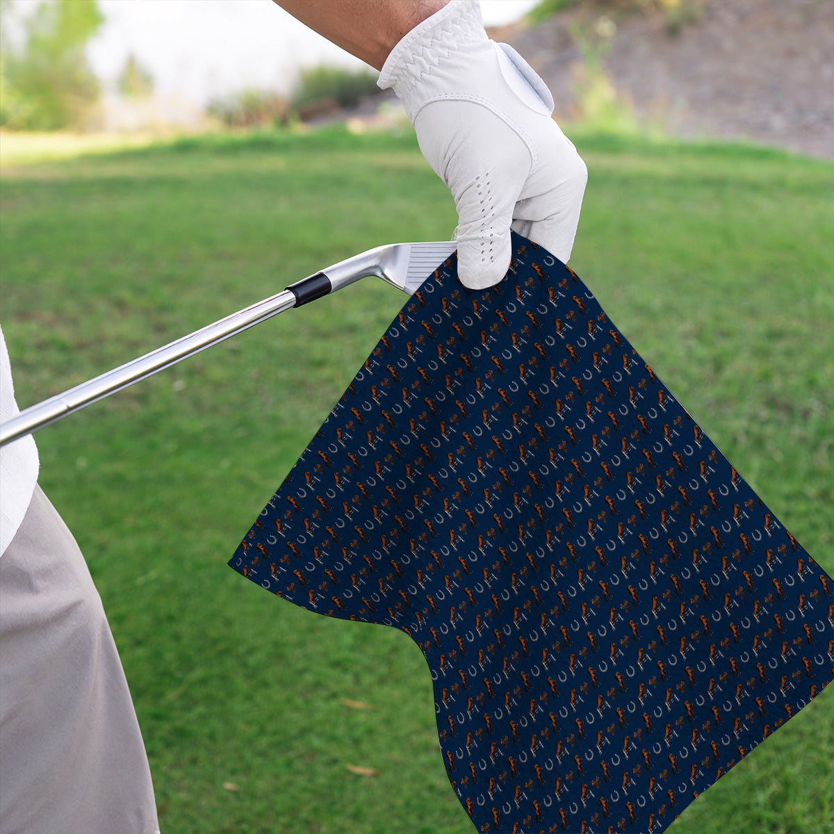 Funny Horse Golf Pattern Towel, American Quarter Horse Golf Towels, Western Horse Gift for Golfers