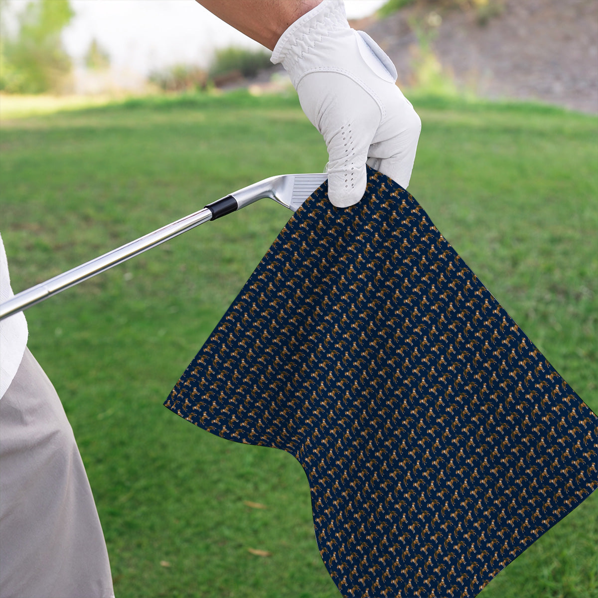 Funny Pit Bull Terrier Golf Towel, Pit Bull Pattern Golf Towels, Golf Gift for Dog Lovers