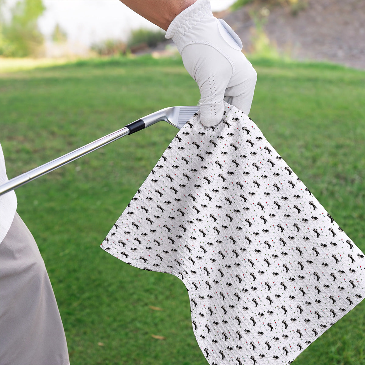 Border Collie Golf Towel, Border Collie Pattern Golf Towels For Golfer, Funny Golf Gift For Dog Lover