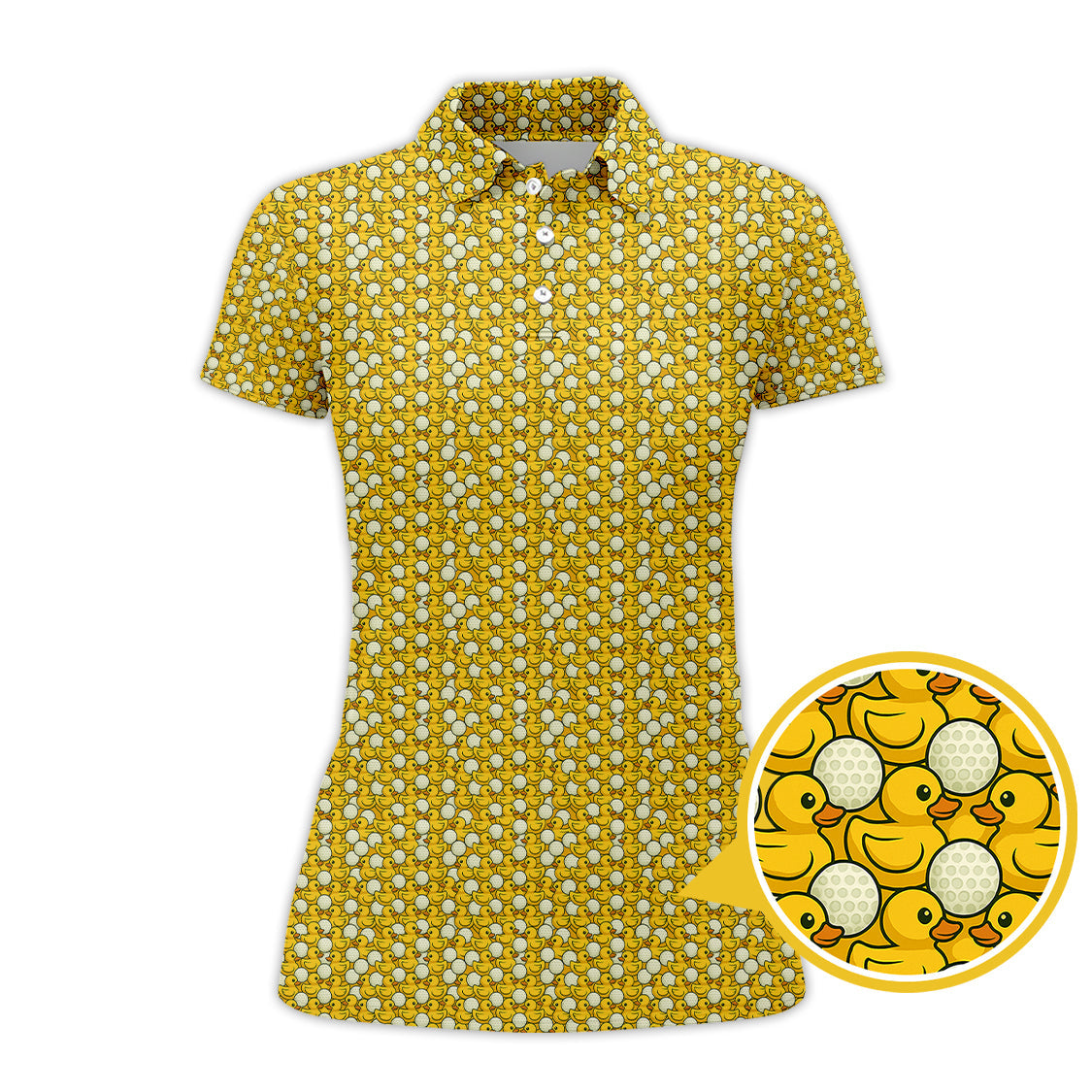 Duck Golf Shirt For Golfer, Funny Pattern Golf Shirt, Crazy Golf Shirt For Men