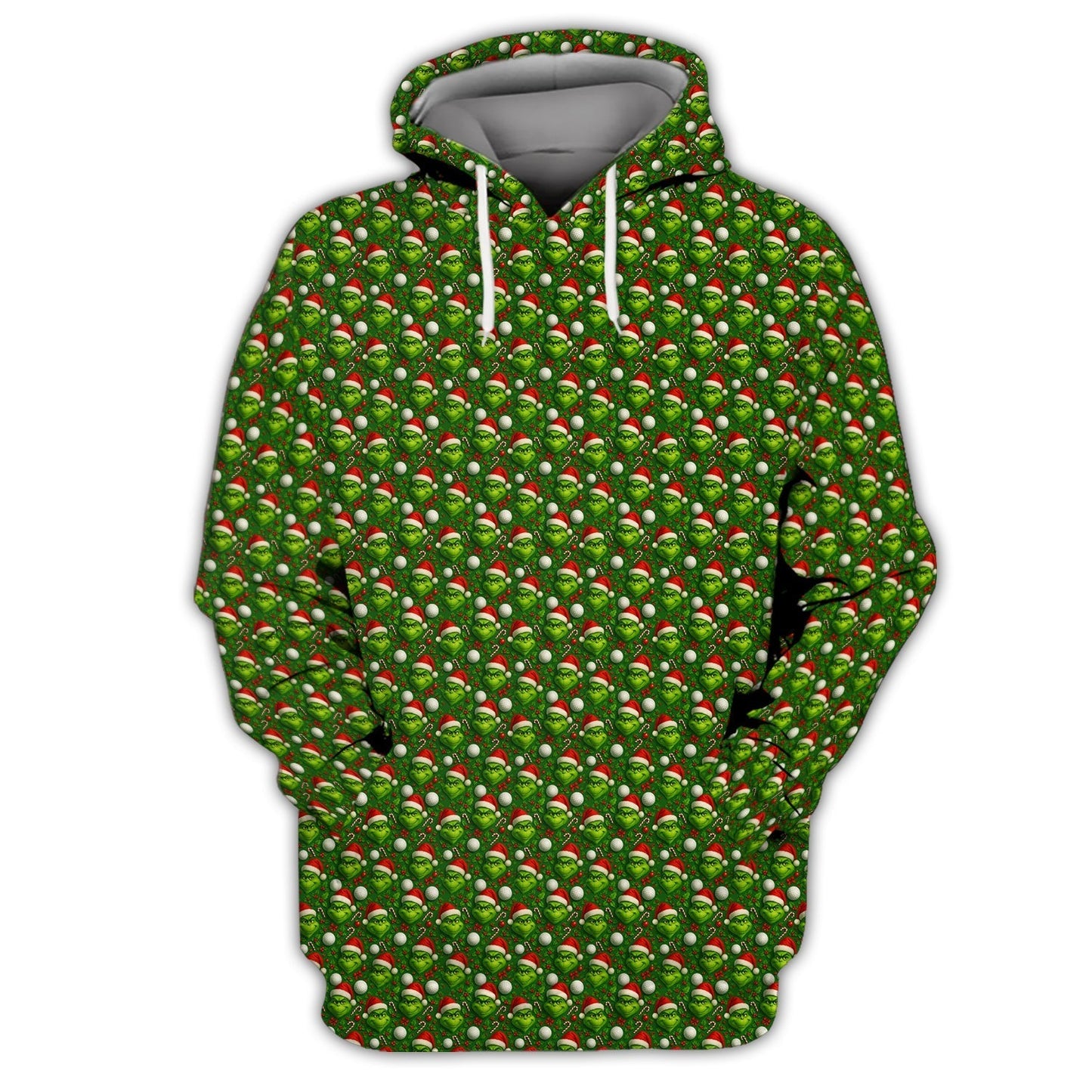 Grinch Golf Shirt For Golfer, Pattern Golf Shirt, Funny Golf Shirt For Men, Christmas Golf Shirt