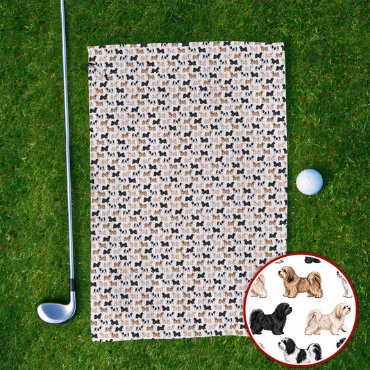 Funny Havanese Golf Towels, Havanese Dog Pattern Golf Towel, Golf Gift For Golfers