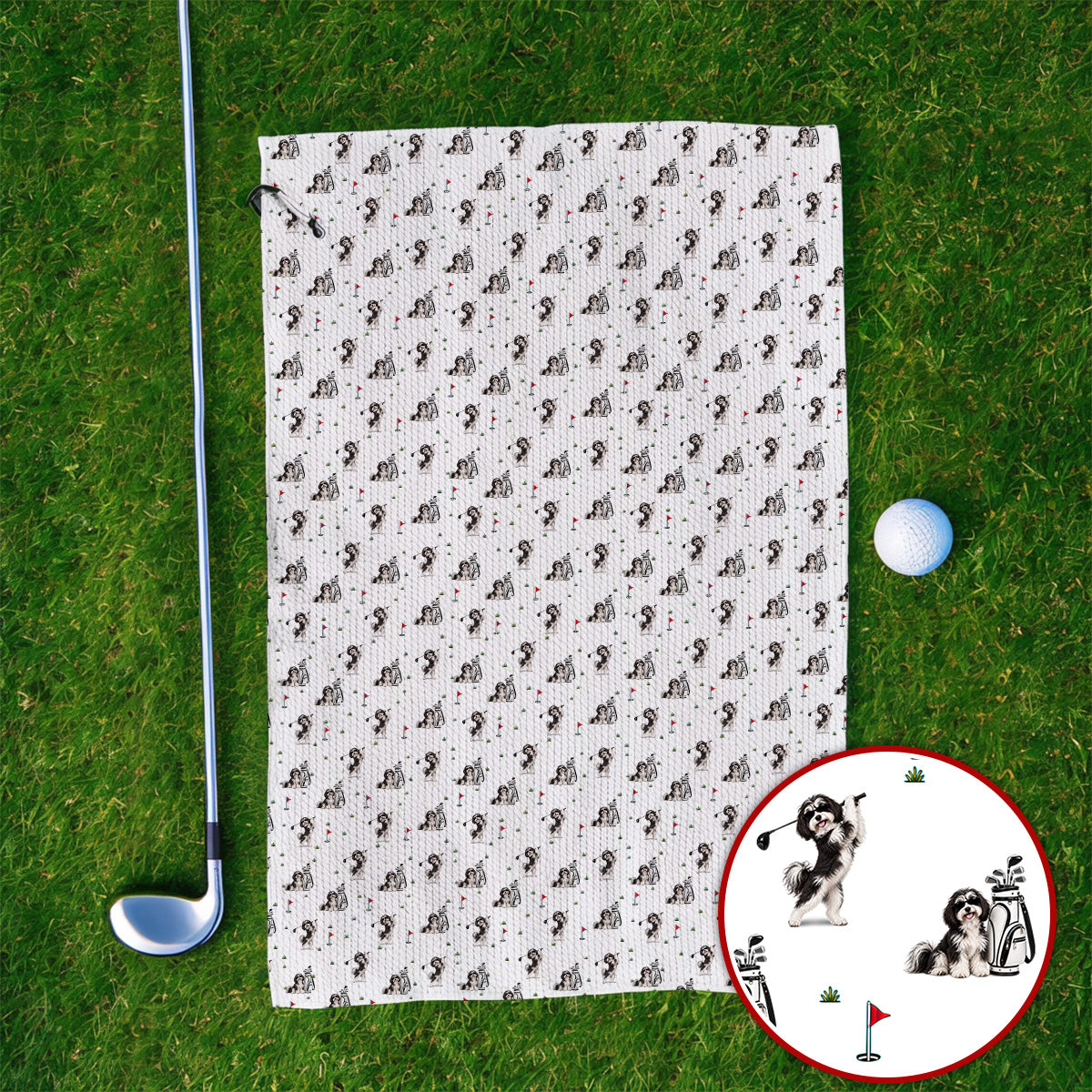 Havanese Pattern Golf Towels, Havanese Golf Towel, Funny Golf Gift for Golfer