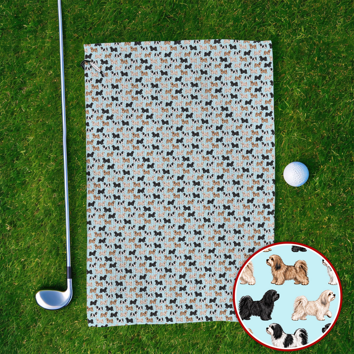 Funny Havanese Golf Towels, Havanese Dog Pattern Golf Towel, Golf Gift For Golfers