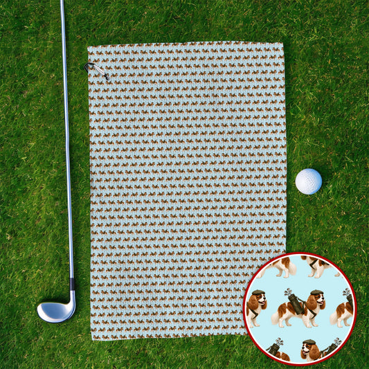 Cavalier King Charles Spaniel Golf Towel, Funny Cavalier Golf Towels, Golf Gift For Dog Lovers