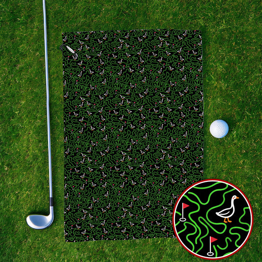 Goose Pattern Golf Towels, Funny Goose & Golf Towel, Golf Gift For Golfer