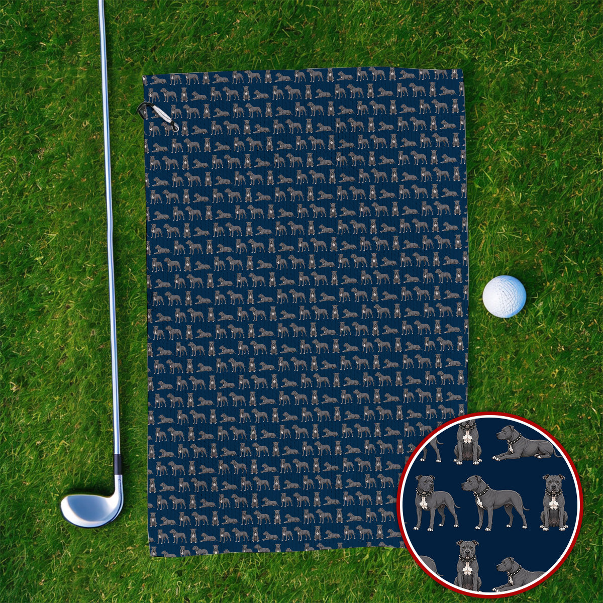 Cane Corso Golf Towels, Cane Corso Pattern Golf Towel for Dog Lovers, Golf Gift For Golfer