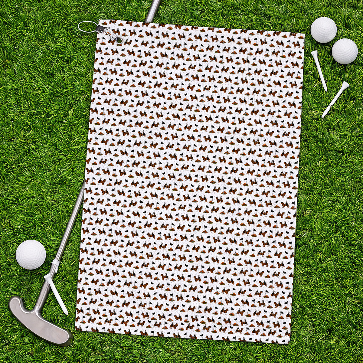 Funny Dachshund Golf Towel, Halloween Wiener Dog Pattern Golf Towels, Golf Gift for Golfer