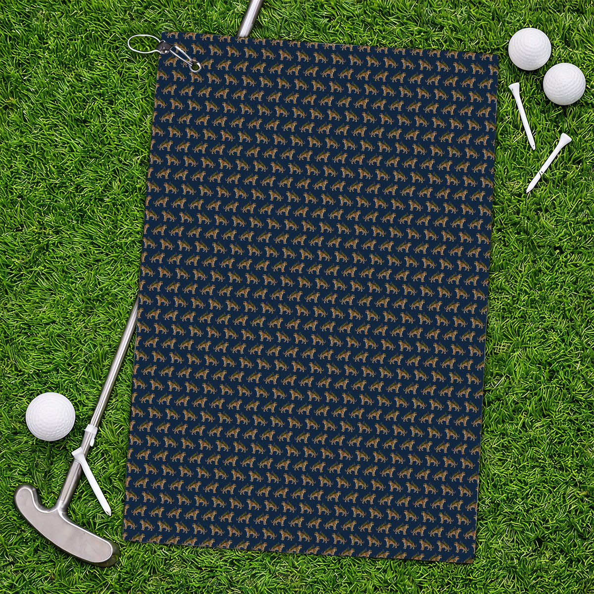 Leopard Golf Towels, Leopard Golf Pattern Towel, Funny Golf Gift For Golfers