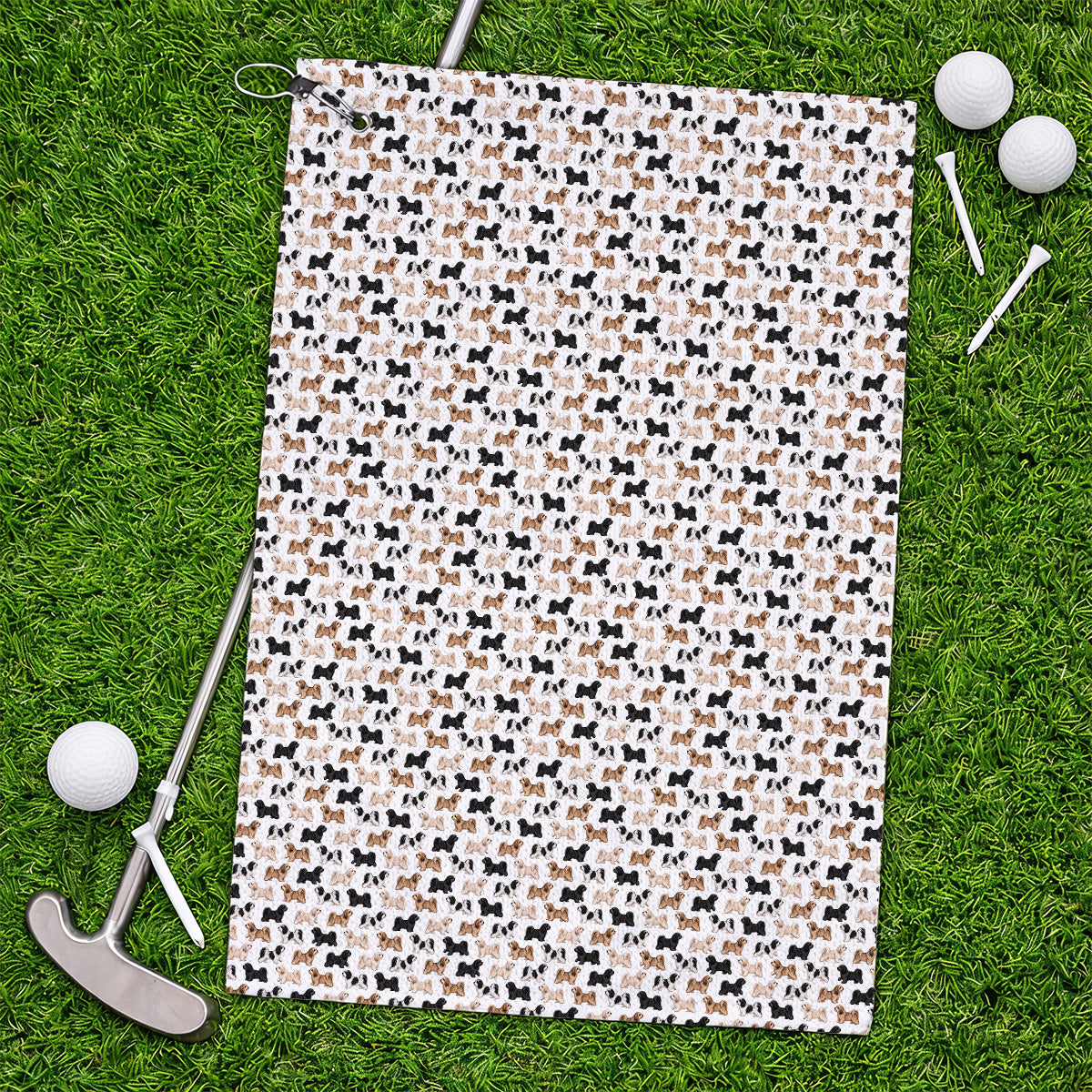 Funny Havanese Golf Towels, Havanese Dog Pattern Golf Towel, Golf Gift For Golfers