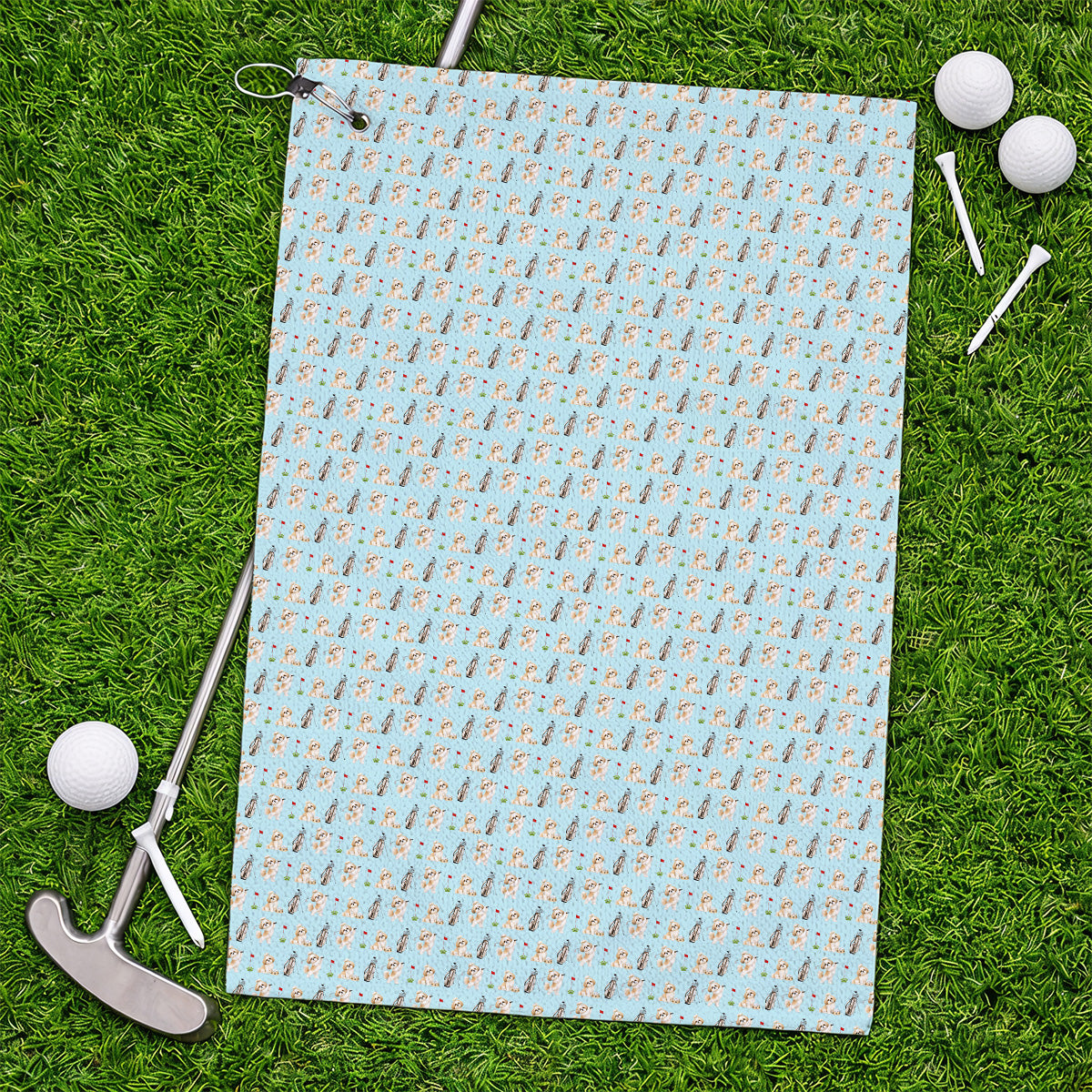 Crazy Shih Tzu Golf Towel, Cute Shih Tzu Pattern Golf Towels, Golf Gift For Golfer