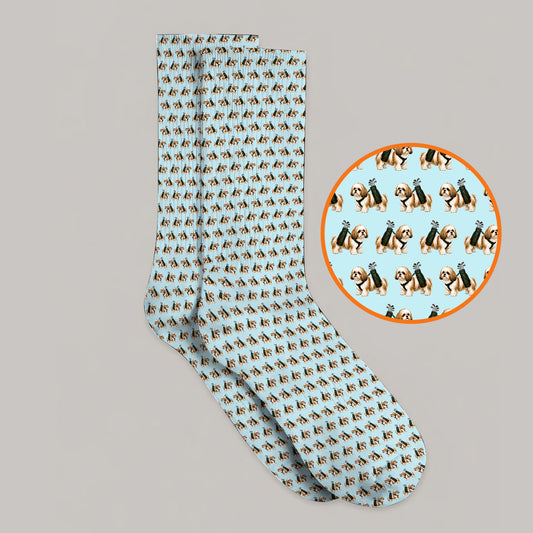 Shih Tzu Golf Sock, Cute Shih Tzu Pattern Golf Socks, Golf Gift For Golfer