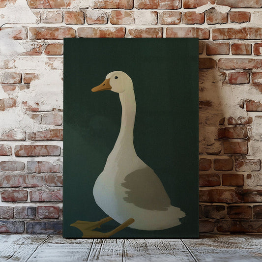 Minimalist Duck Canvas, Rustic Hunting Cabin Wall Art, Gift For Man Cave