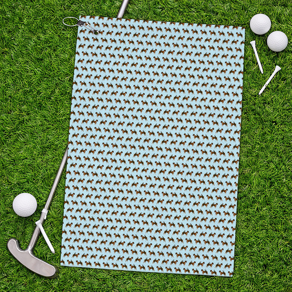 Boxer Dog Golf Towel, Boxer Pattern Golf Towels for Golfer, Golf Gift For Dog Owners