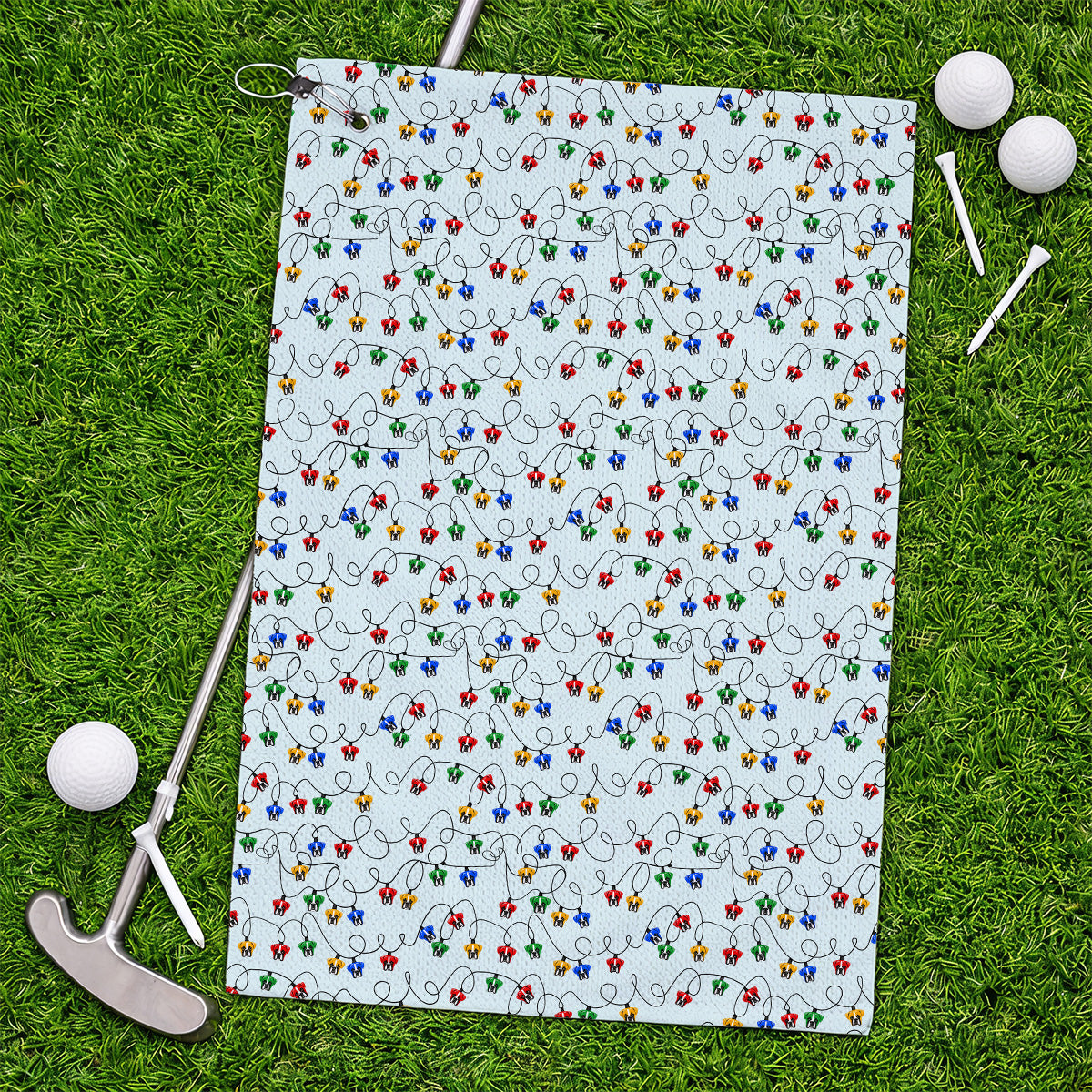 Boxer Dog Golf Towels, Colorful Boxer Pattern Golf Towel, Funny Dog Lover Golf Gift