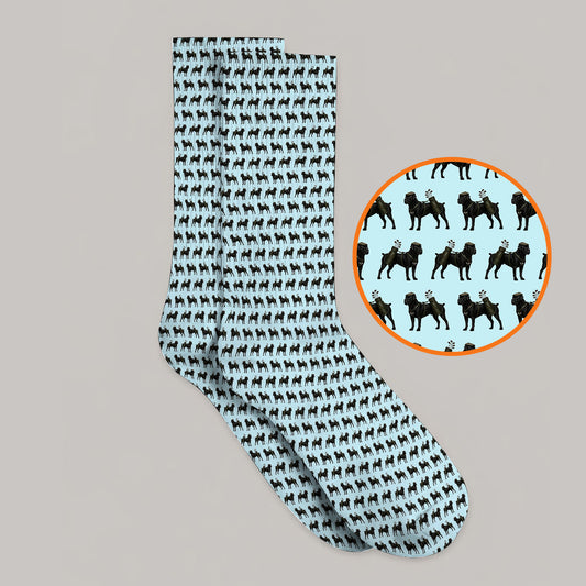 Cane Corso Pattern Golf Socks, Black Cane Corso Golf Sock for Dog Lovers, Crazy Golf Gift for Golfers