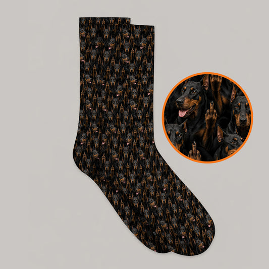Doberman Golf Socks, Funny Doberman Pattern Golf Sock, Golf Gift For Golfer