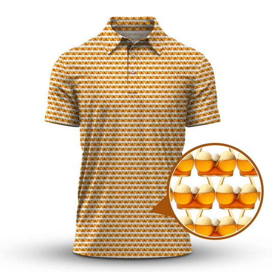 Funny Pattern Golf Shirt, Golf And Beer Shirt For Golfer, Golf Gift For Men