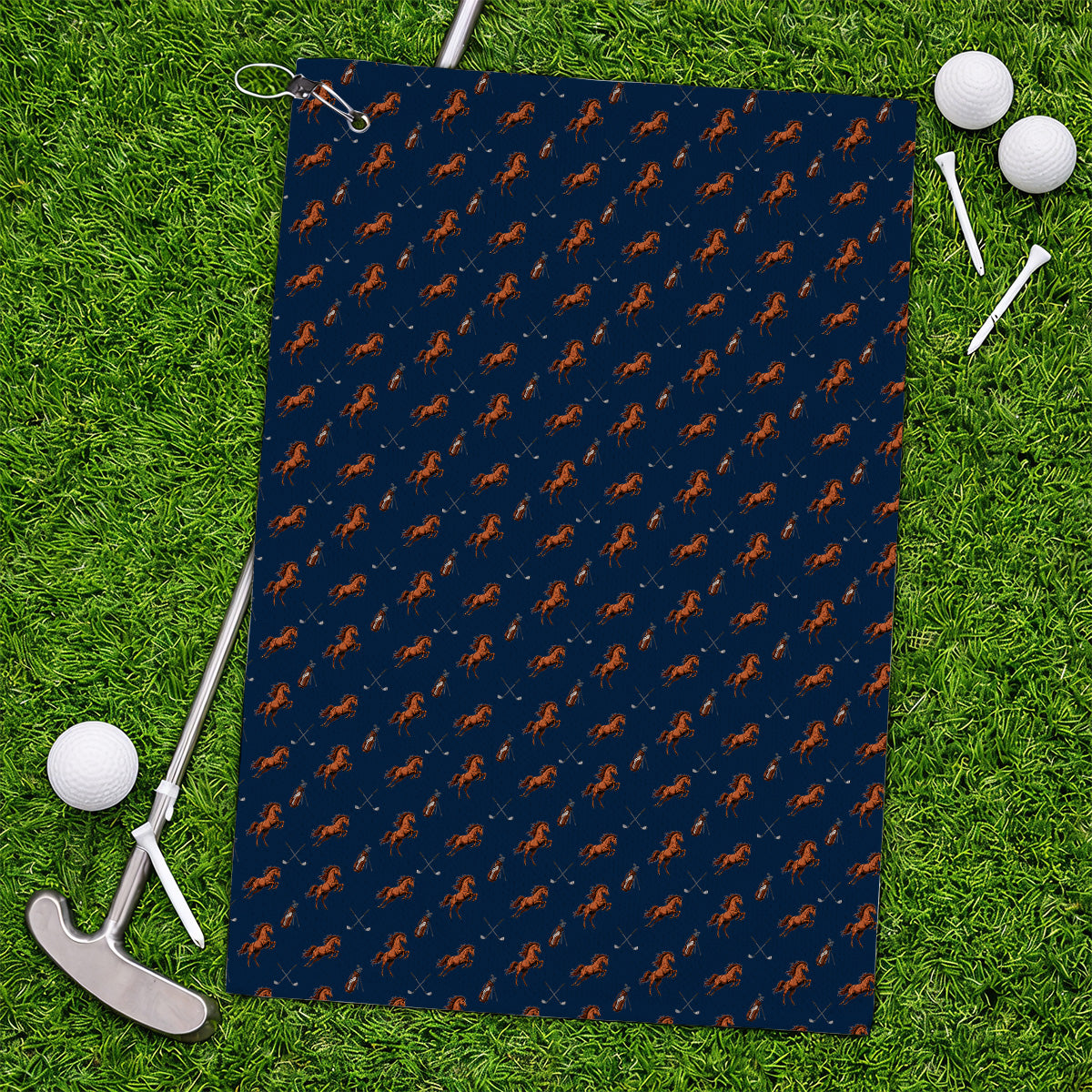 American Quarter Horse Golf Towels, Horse Pattern Golf Towel for Equestrian Lovers, Western Horse Golf Gift for Golfers