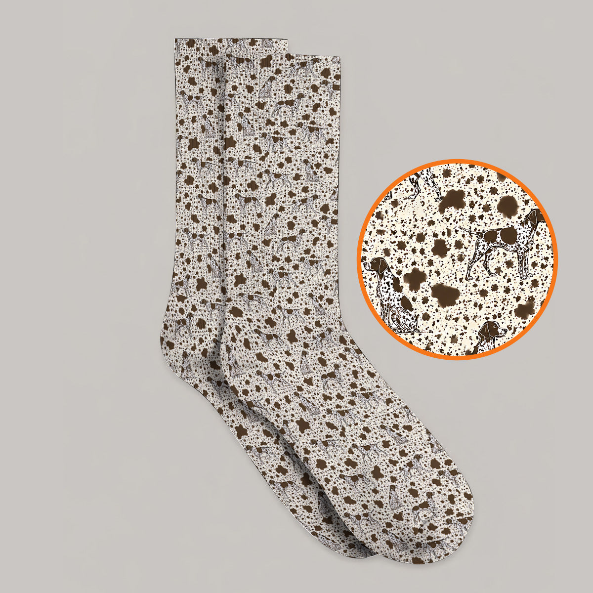 German Shorthaired Pointer Golf Socks, Pointer Pattern Golf Sock, Crazy Golf Gift For Golfer