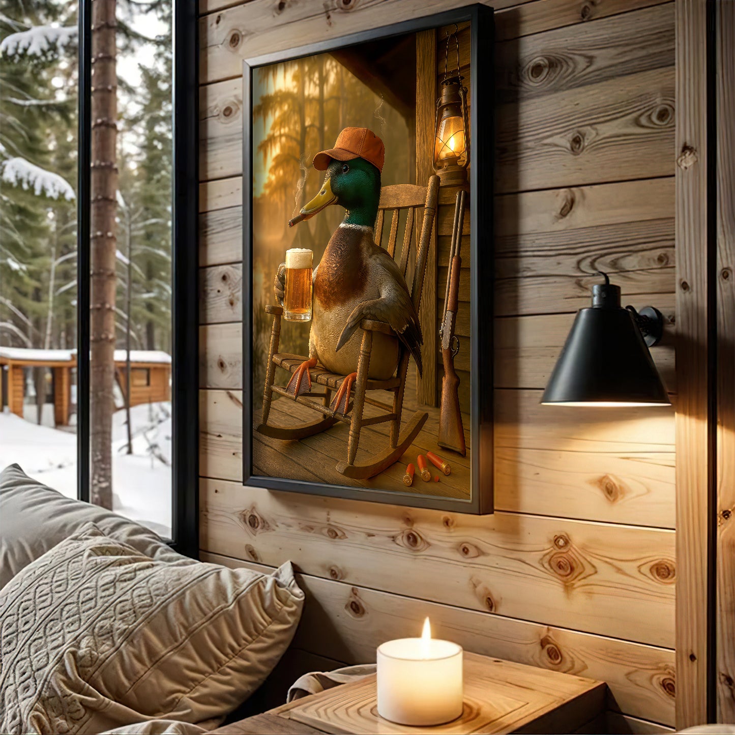 Mallard at Sunset – Rustic Cabin Life