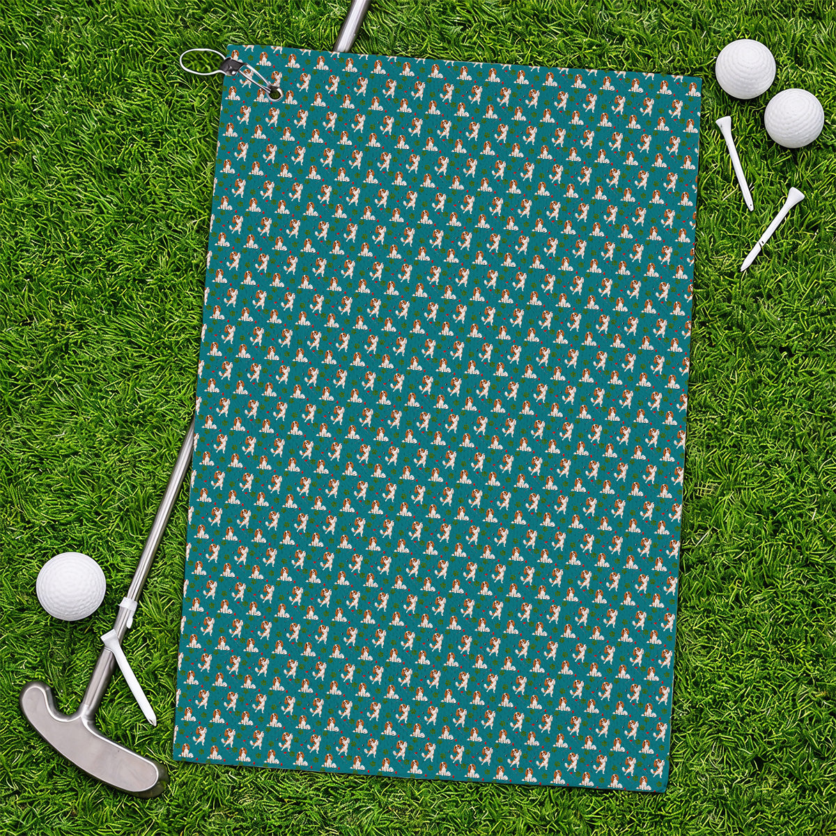 Crazy Cavalier King Charles Spaniel Golf Towel, Funny Cavalier Golf Towels, Golf Gift For Golfer