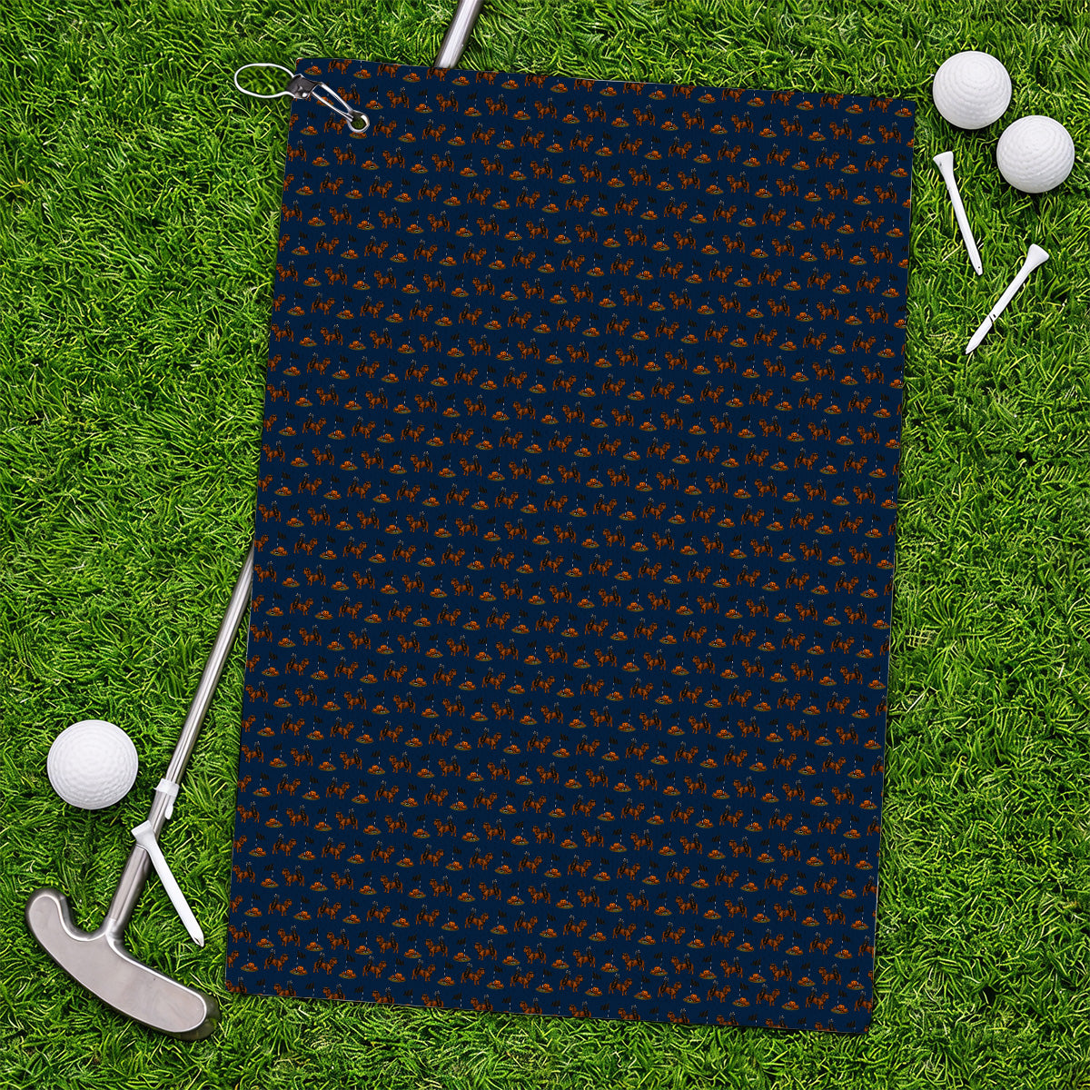 Funny Dachshund Golf Towel, Halloween Wiener Dog Pattern Golf Towels, Golf Gift for Golfer