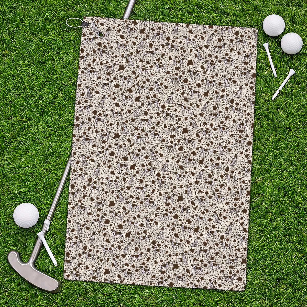 German Shorthaired Pointer Golf Towel, Pointer Pattern Golf Towels, Crazy Golf Gift For Golfer