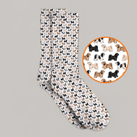 Funny Havanese Golf Socks, Havanese Dog Pattern Golf Sock, Golf Gift For Golfers