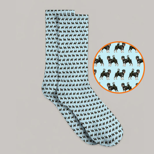 Miniature Schnauzer Golf Cart Sock, Funny Golf Schnauzer Pattern Golf Socks, Gift For Golf Lovers