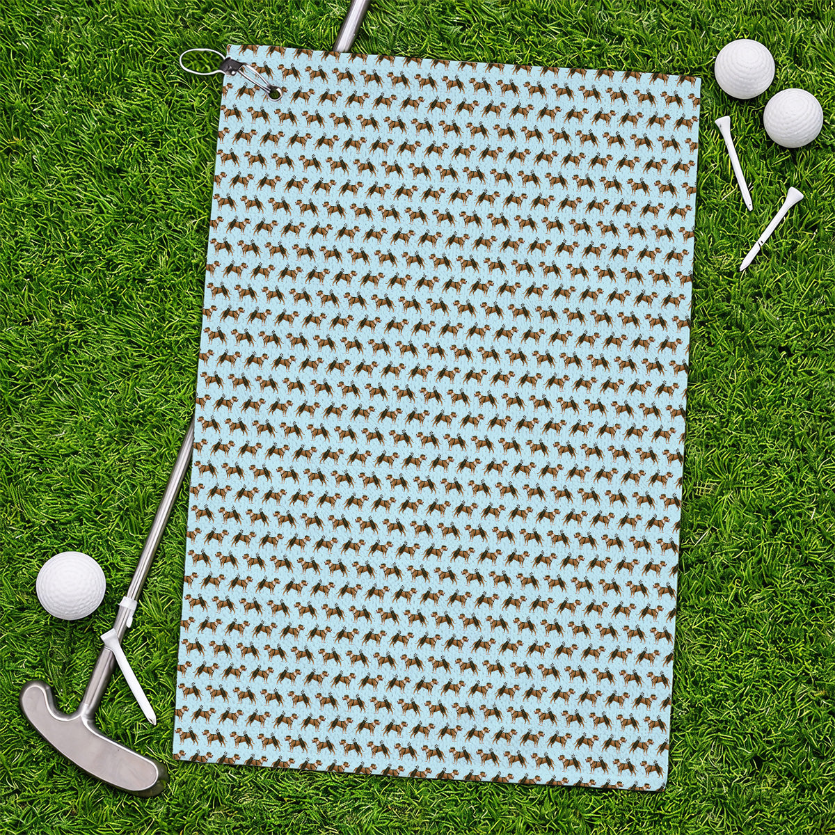 Funny Pit Bull Terrier Golf Towel, Pit Bull Pattern Golf Towels, Golf Gift for Dog Lovers
