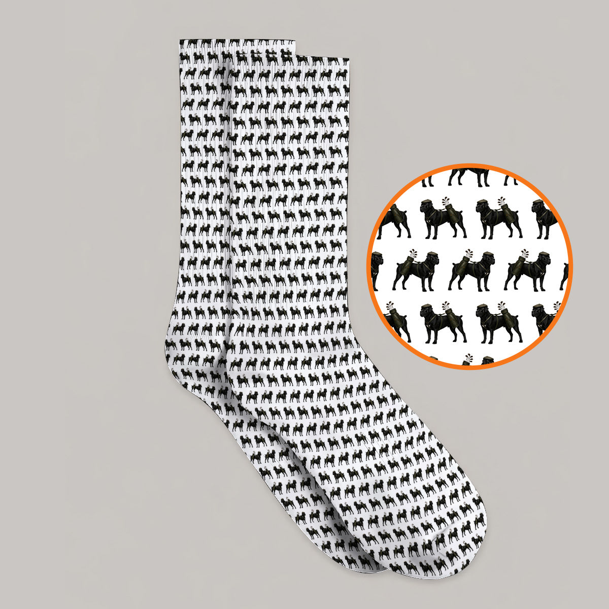 Cane Corso Pattern Golf Socks, Black Cane Corso Golf Sock for Dog Lovers, Crazy Golf Gift for Golfers