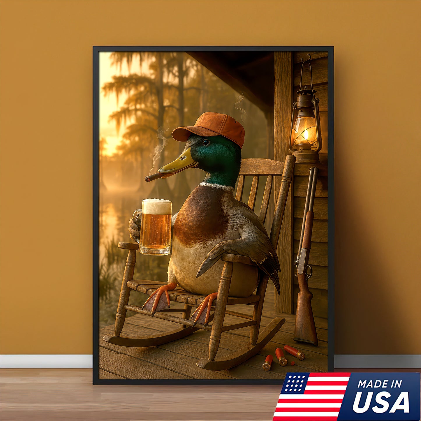 Mallard at Sunset – Rustic Cabin Life