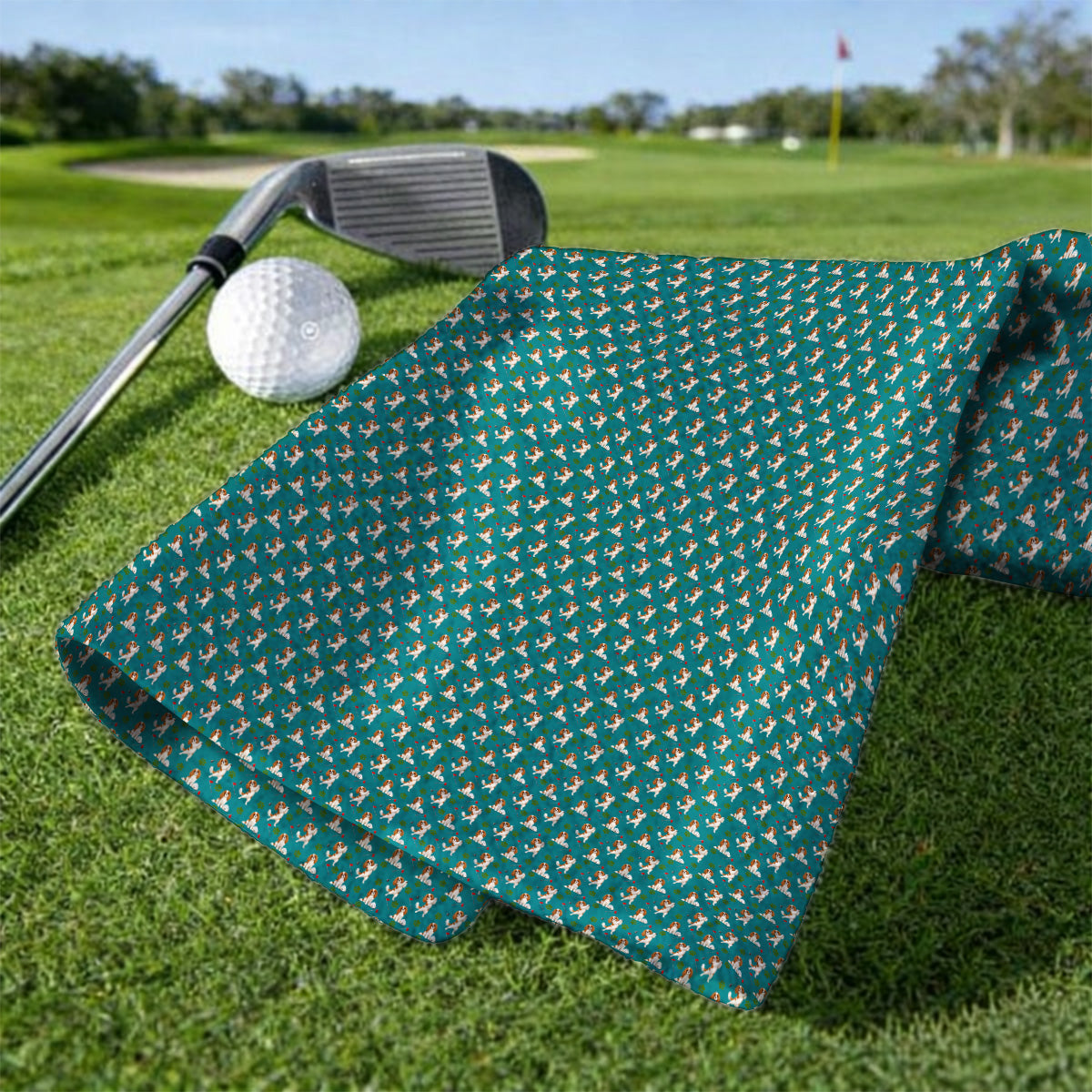 Crazy Cavalier King Charles Spaniel Golf Towel, Funny Cavalier Golf Towels, Golf Gift For Golfer