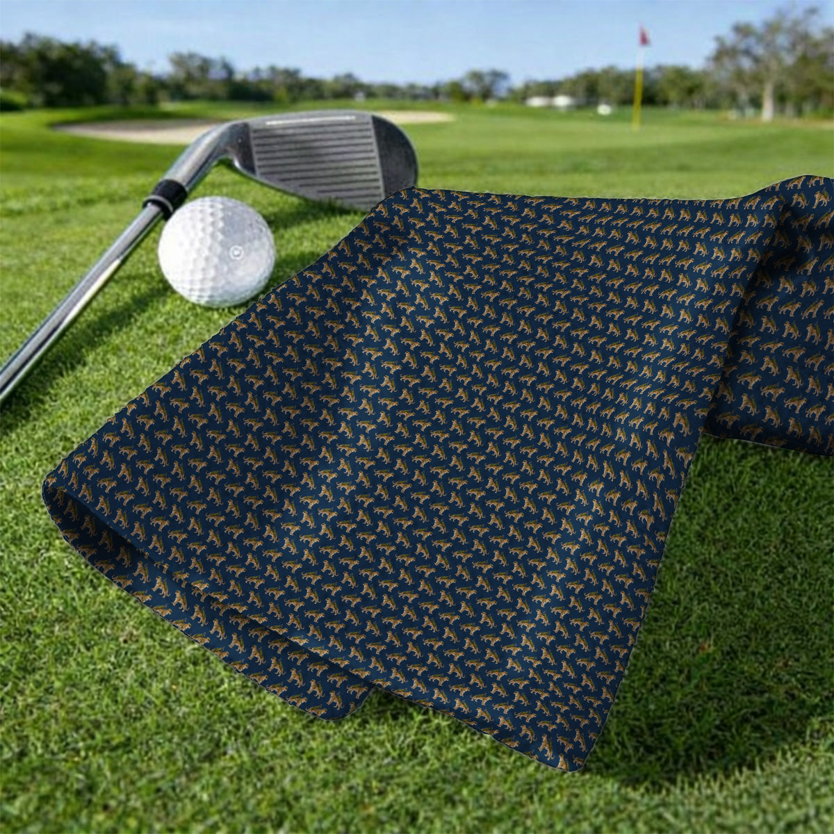 Leopard Golf Towels, Leopard Golf Pattern Towel, Funny Golf Gift For Golfers