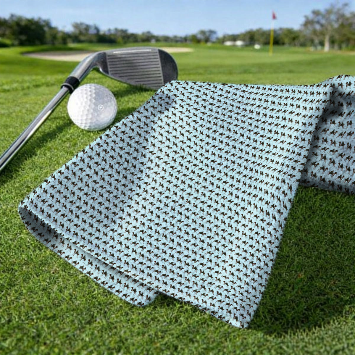 Crazy German Shorthaired Pointer Golf Towel, Pointer Pattern Golf Towels, Golf Gift For Golfer