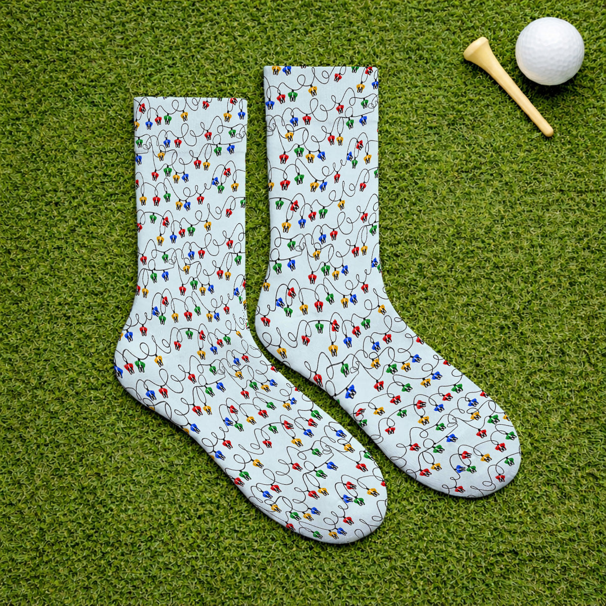Boxer Dog Golf Socks, Colorful Boxer Pattern Golf Sock, Funny Dog Lover Golf Gift