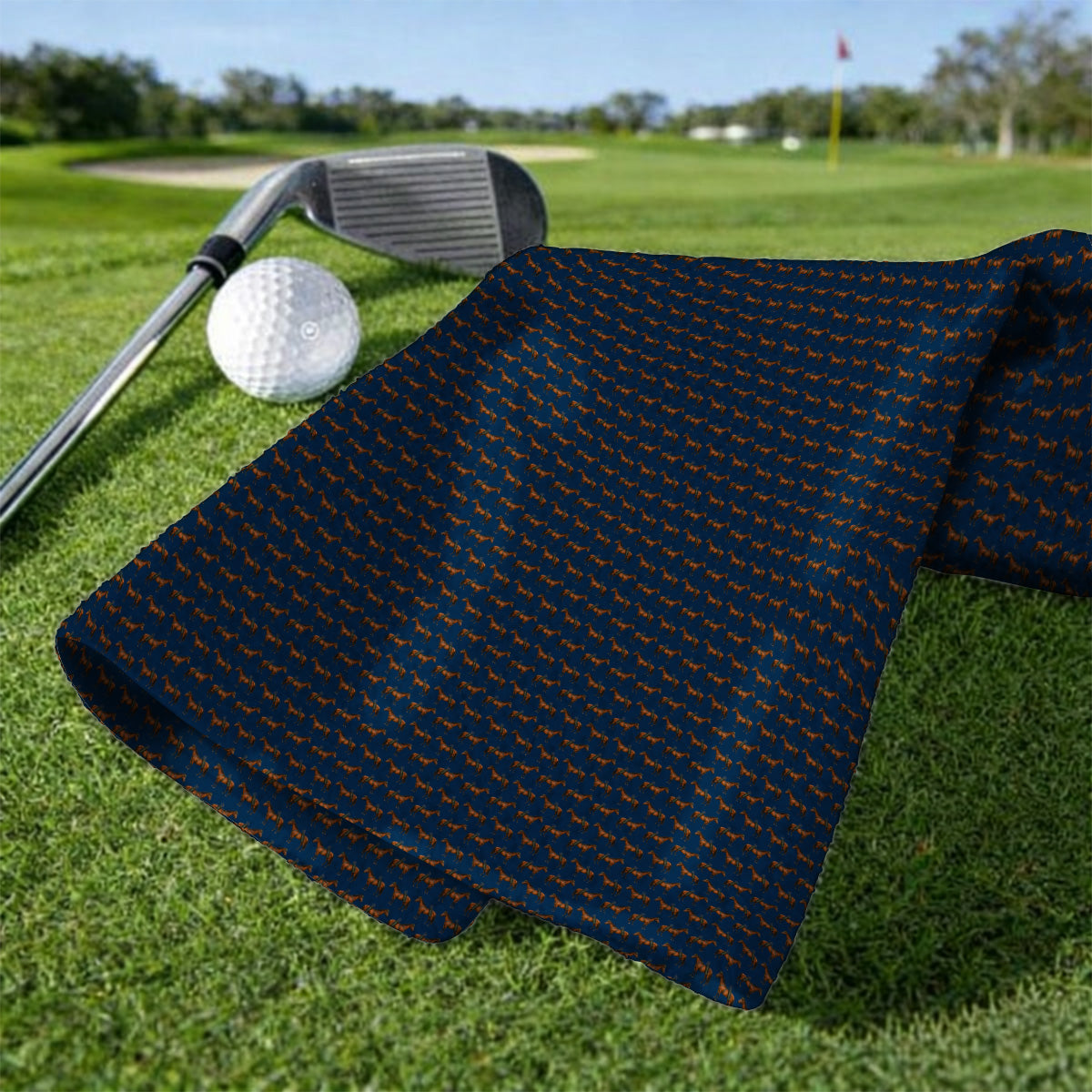 American Quarter Horse Golf Towels, Crazy Horse Pattern Golf Towel, Western Horse Gift for Golfers