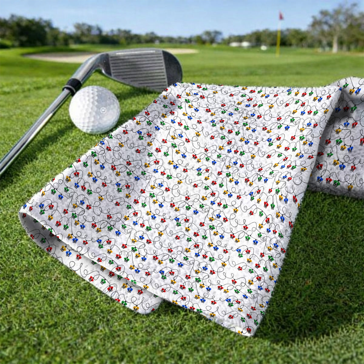 Boxer Dog Golf Towels, Colorful Boxer Pattern Golf Towel, Funny Dog Lover Golf Gift