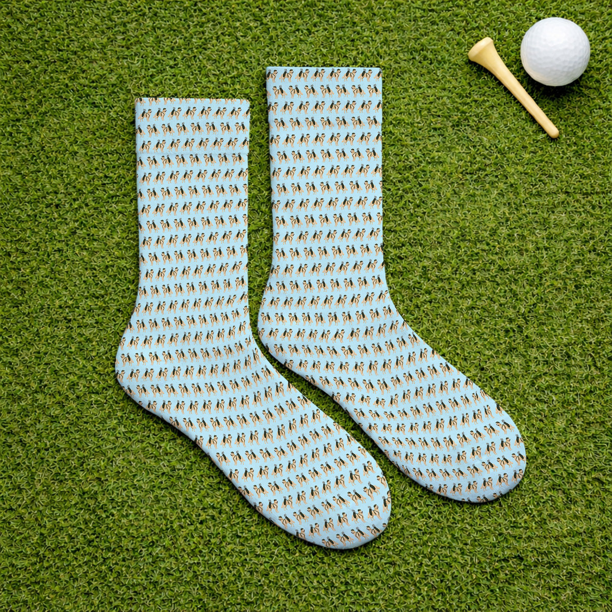 Golden Retriever Golf Sock, Funny Pattern Golf Socks, Golden Retriever Dad Gift