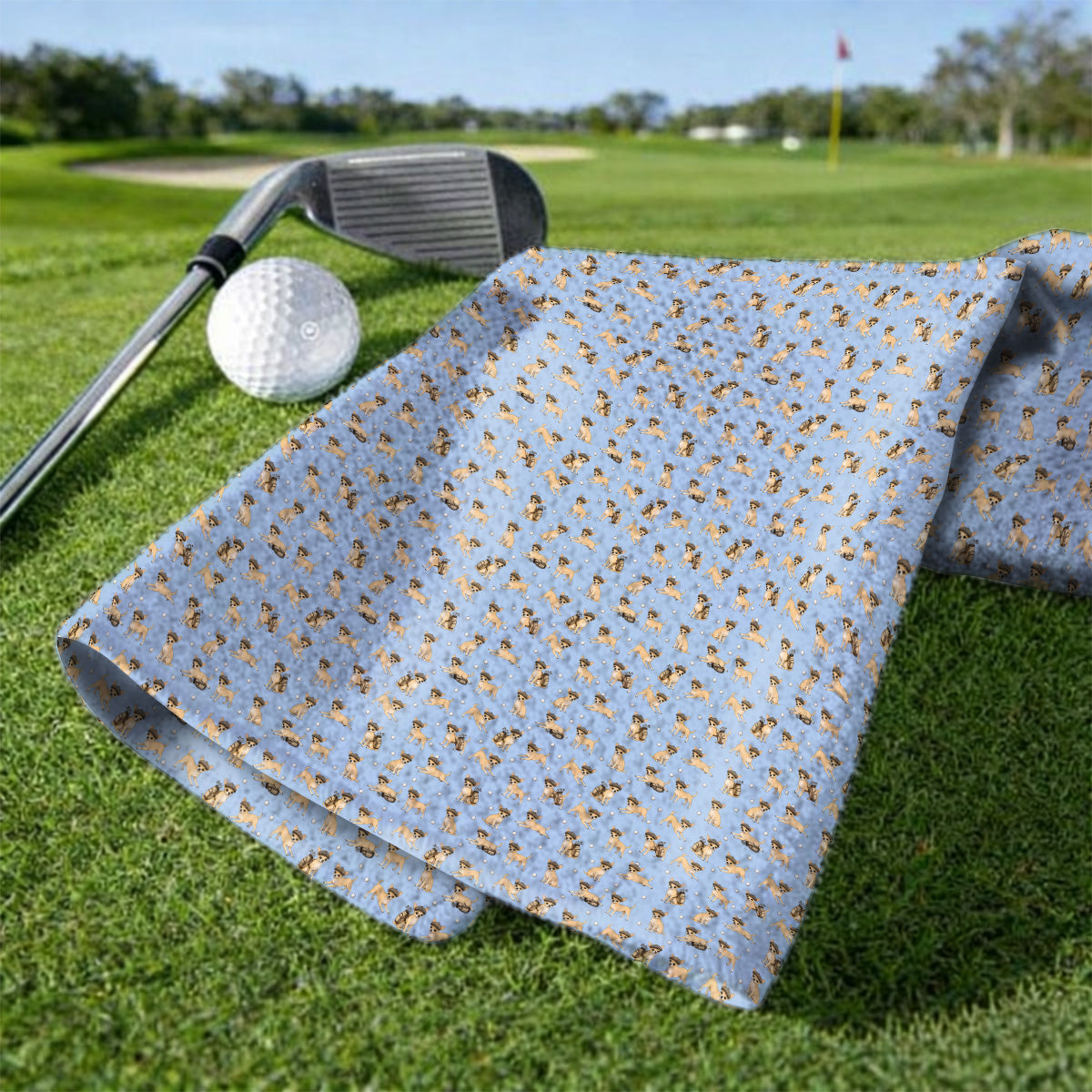 Funny Chihuahua Golf Towel, Cute Chihuahua Pattern Golf Towels for Dog Lovers, Golf Gift For Golfer