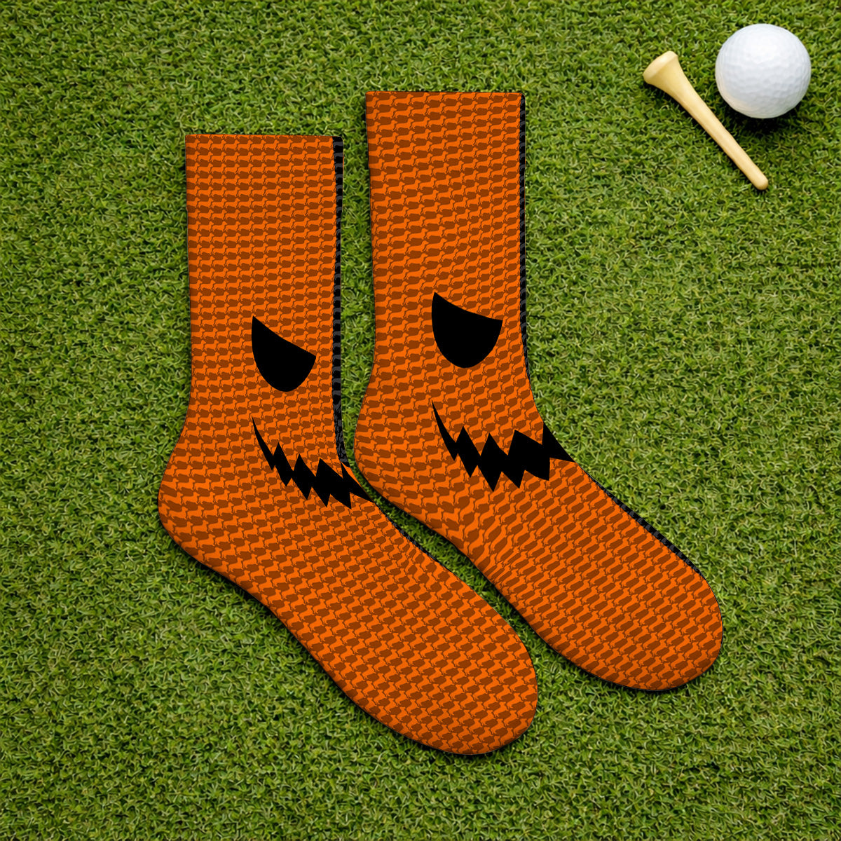 Halloween Dachshund Socks, Crazy Wiener Dog Pattern Golf Sock, Golf Gifr For Golfer