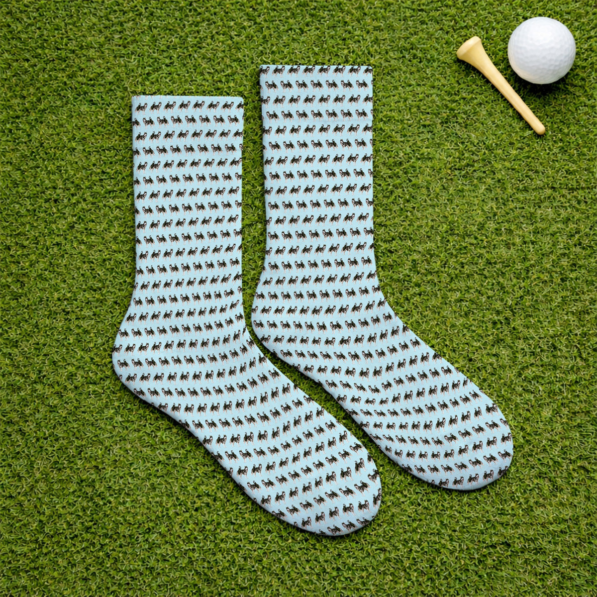 Husky Golf Socks, Husky Sibir Pattern Golf Sock For Golfer, Funny Golf Gift For Dog Lover