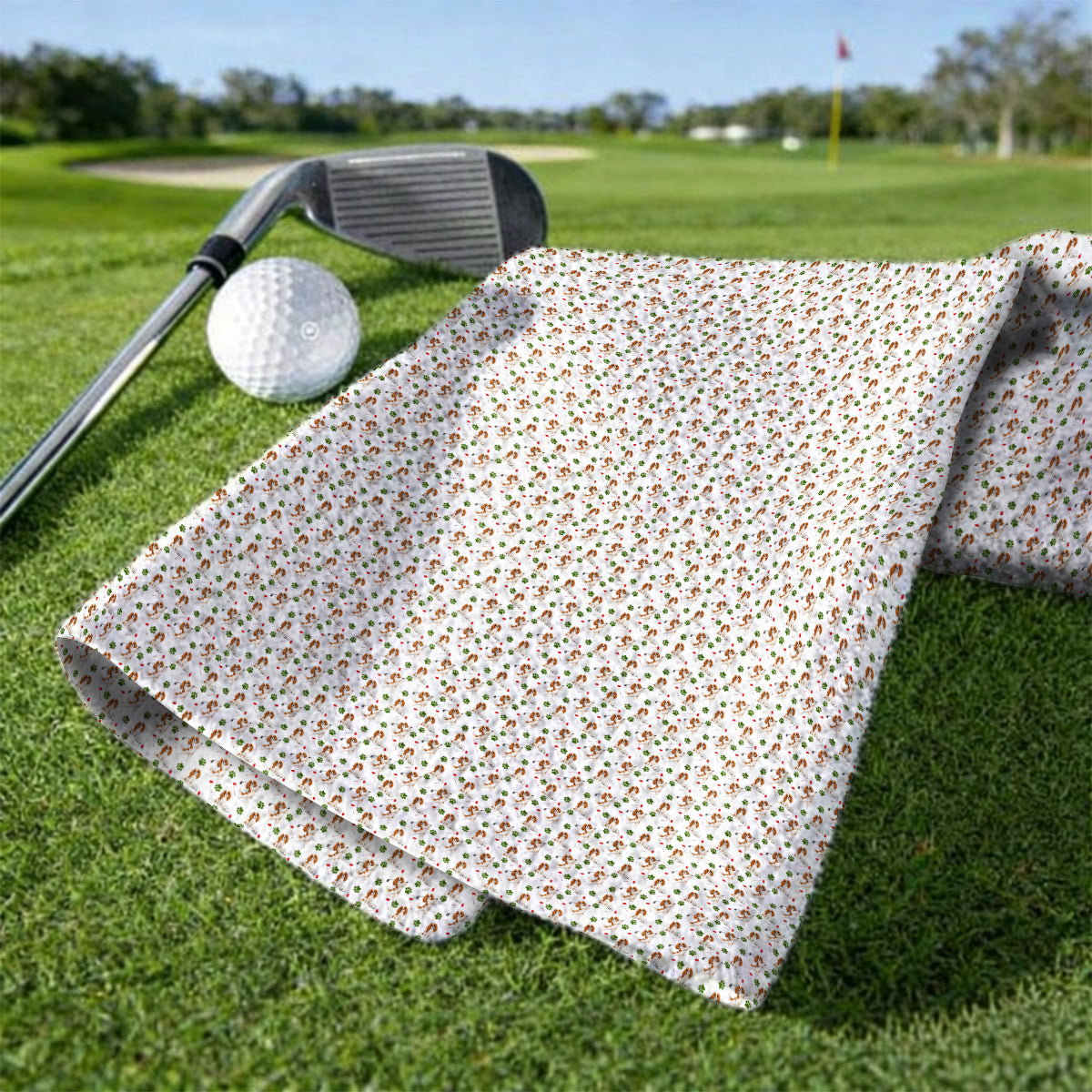 Crazy Cavalier King Charles Spaniel Golf Towel, Funny Cavalier Golf Towels, Golf Gift For Golfer